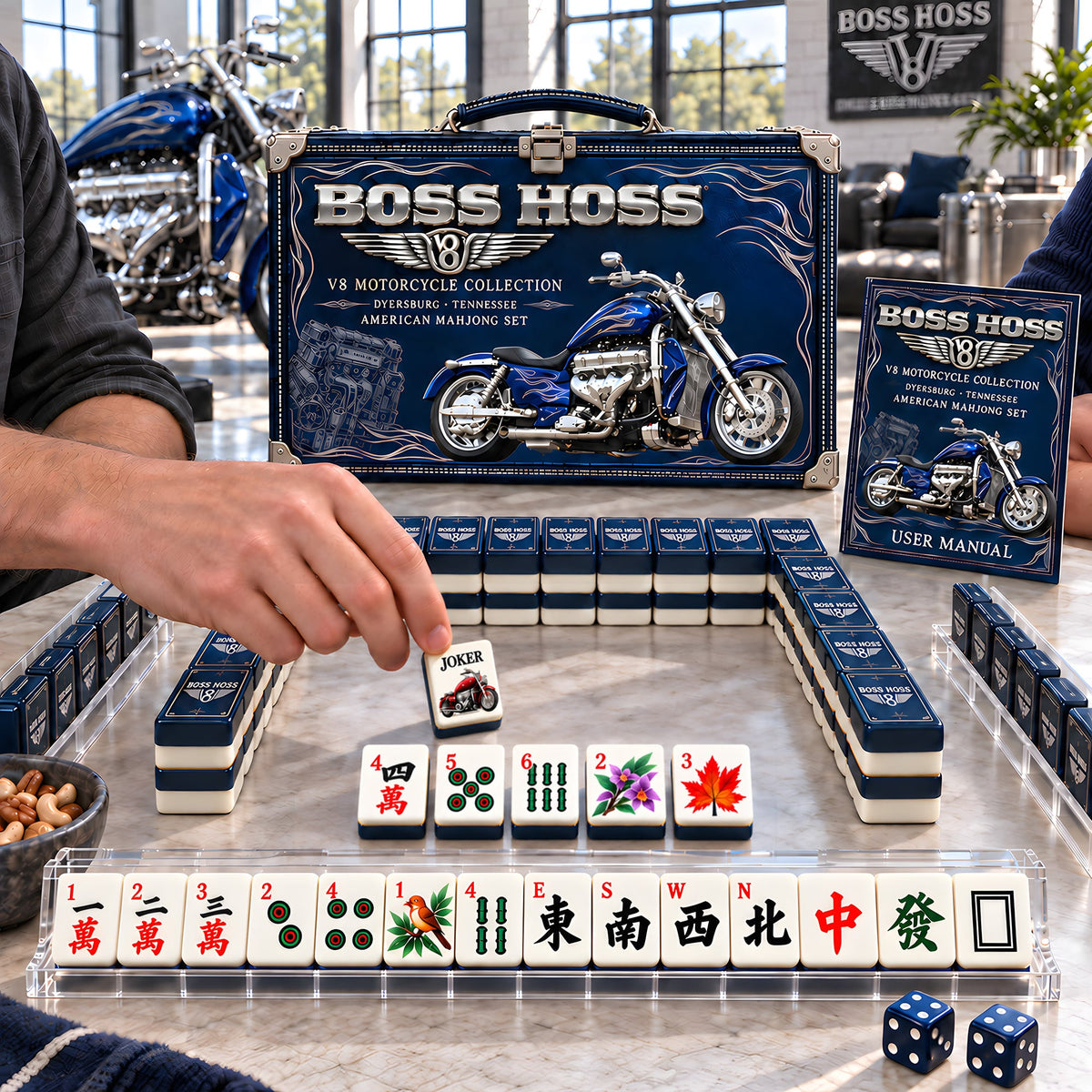 Premium BOS Mahjong Tiles Set PVNA