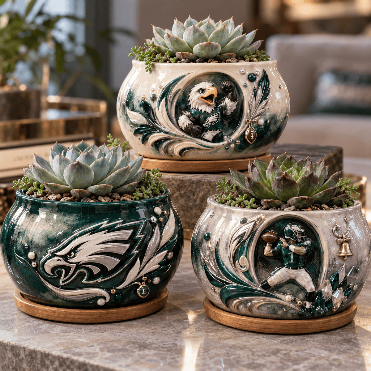 PLDE 3-Piece Succulent Planter Set HTTT