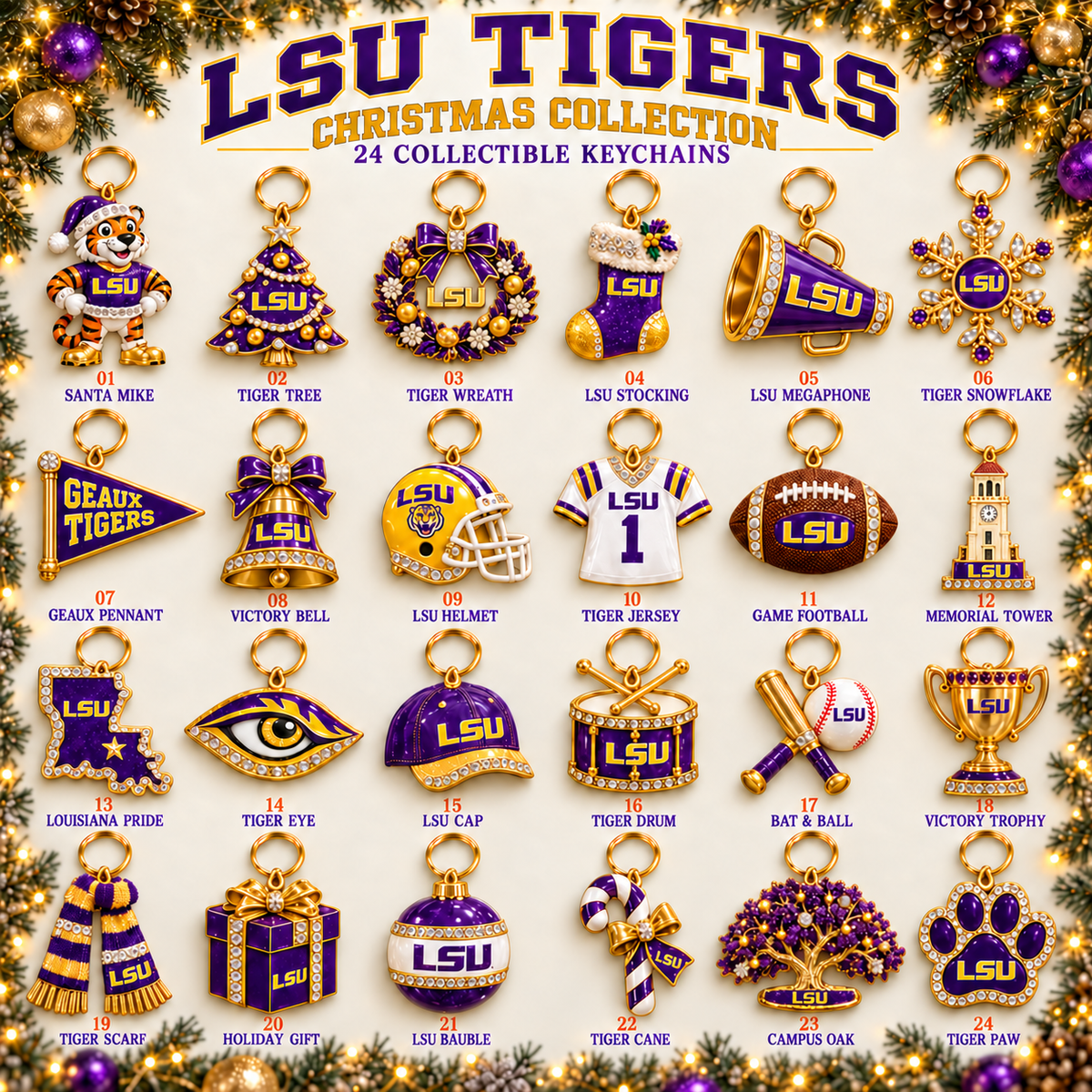 Premium LSU Christmas Wonder Wheel TTMH