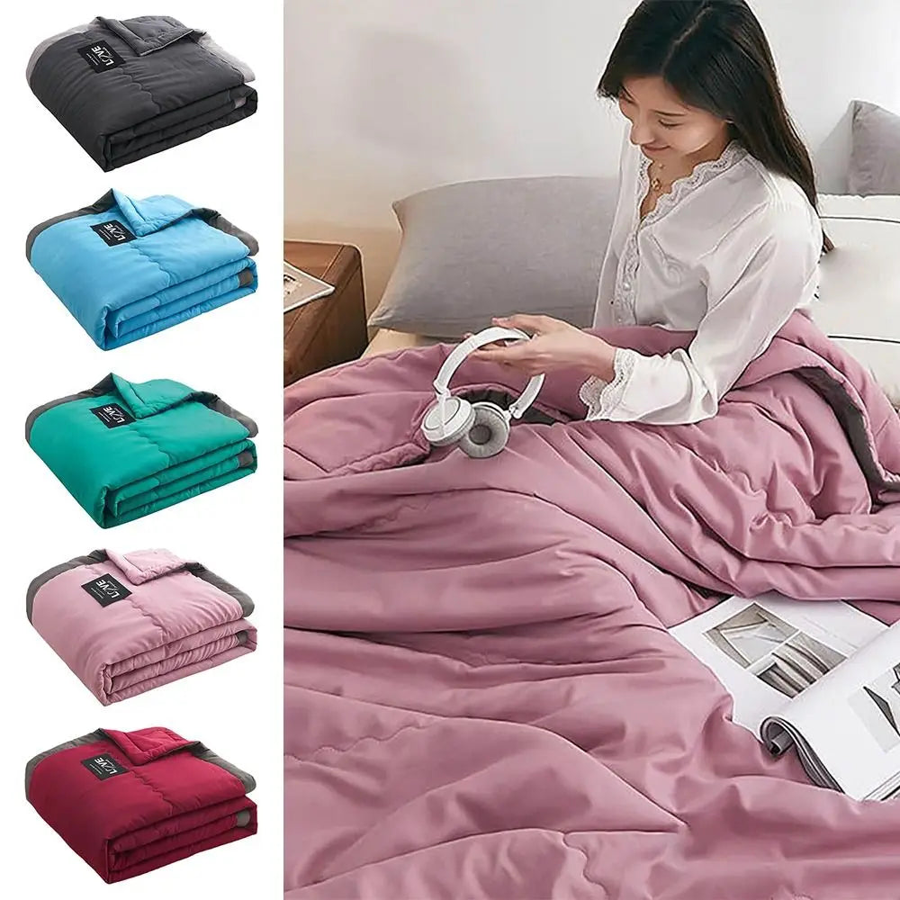 New Double Sided Cooling Blanket Cold Effect Skin-Friendly Conditioning Quilt Spring Summer Breathable Cooler Quilt