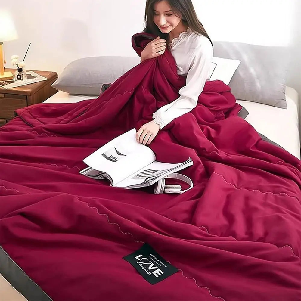 New Double Sided Cooling Blanket Cold Effect Skin-Friendly Conditioning Quilt Spring Summer Breathable Cooler Quilt