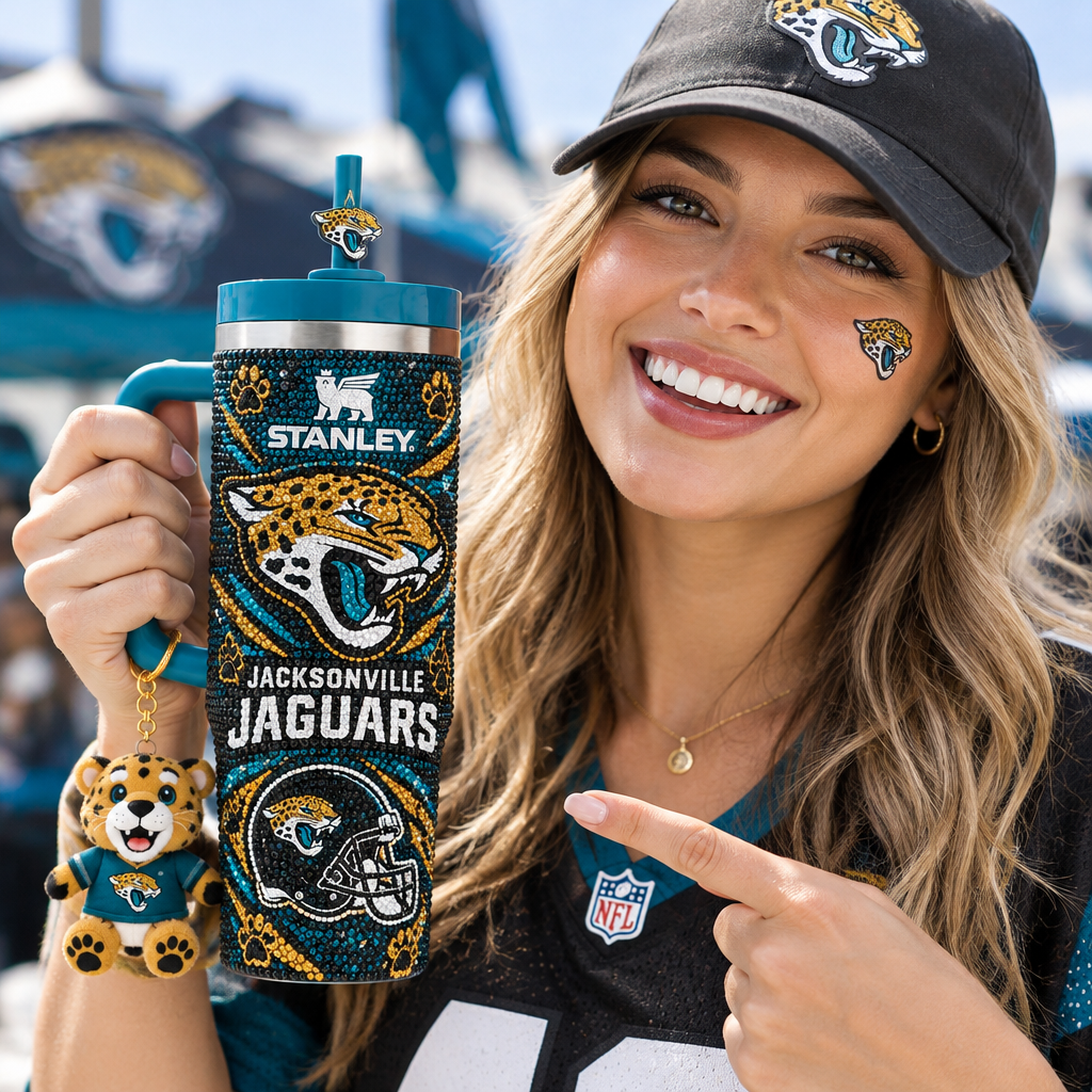 Jacksonville Jaguars 40oz Tumbler With Handle TTNL